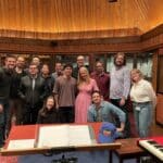 David Rossmer and Steve Rosen in studio recording The Griswolds’ Broadway Vacation concept album