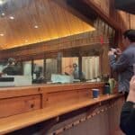 David Rossmer and Steve Rosen in studio recording The Griswolds’ Broadway Vacation concept album